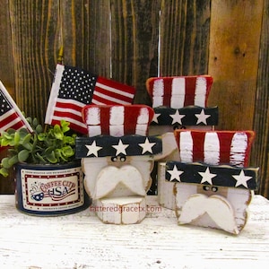 Patriotic Uncle Sam, Patriotic Tiered Tray, Rustic Uncle Sam, Independence Day Decor, July 4th Decor, U200a