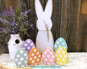Wood Easter Egg, Bowl Fillers, Easter Tiered Tray Decor, Easter Basket Filler, Rustic Easter Eggs, Spring, Easter Table Decor, E100