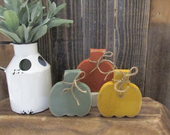 Wood Pumpkin, Rustic Fall Decor, Tiered Tray Pumpkin, Fall Bowl Filler, Wooden Pumpkins, Farmhouse Decor