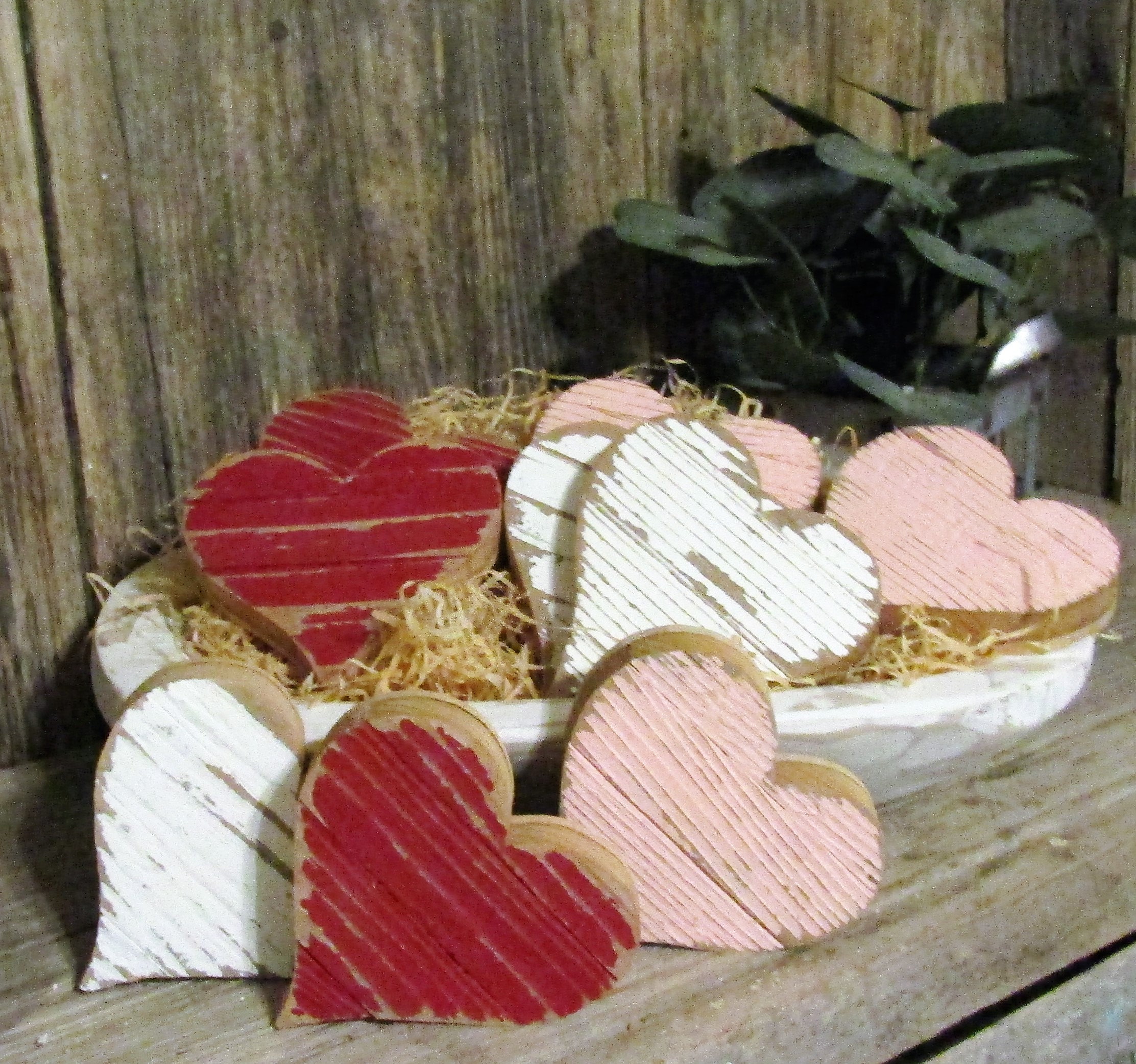 Small Chunky Wood Heart Shelf Sitter, Valentine's Tiered Tray Decor,  Valentine's Day Gift, Valentines Decorations, H200