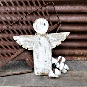 11 Inch Rustic Angel, Reclaimed Wood Hanging Angel, Rustic Christmas Decor, Handmade Gift,   Sold Individually, A201