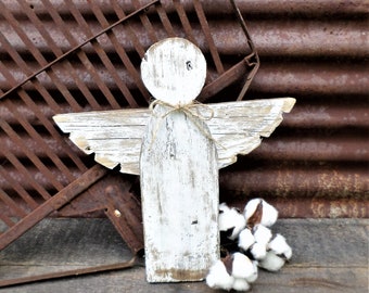 11 Inch Rustic Angel, Reclaimed Wood Hanging Angel, Rustic Christmas Decor, Handmade Gift,   Sold Individually, A201