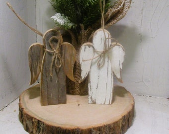 5 Inch Handmade Primitive Angel Ornament, Reclaimed Wood Rustic Christmas Ornaments, Handmade Gift,  Sold Individually or as sets, A102