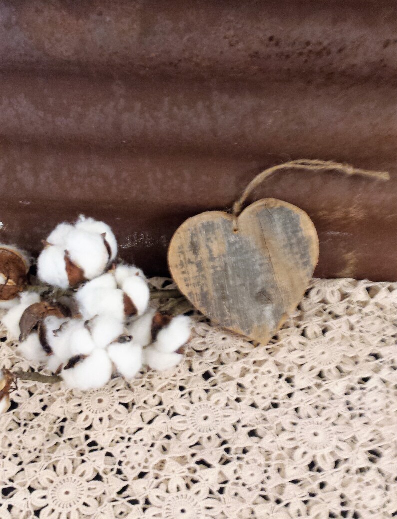 Heart Ornament Shabby Chic Heart Reclaimed Wood Heart Etsy