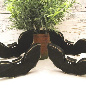 Rustic Wooden Bat: Halloween Tiered Tray Decor
