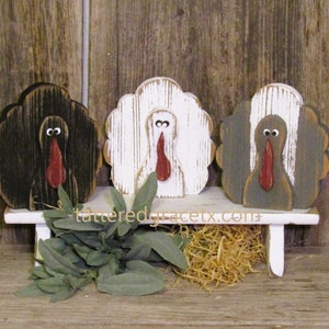 5 Inch Wood Turkey Fall Decor, Shelf Sitter or Tiered Tray Decor,  Fall Turkey, Table Top Decor, Thanksgiving Decor, Sold Individually