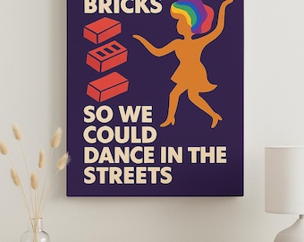 LGBTQ+ Pride-canvas: retro regenboog drag Art - 11 x 14