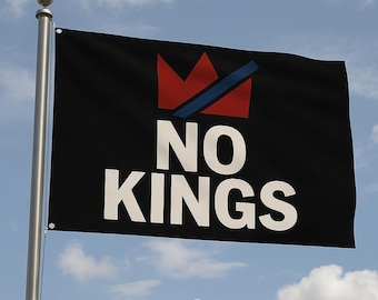 No Kings Flag – Political Protest Flag, Activist Decor