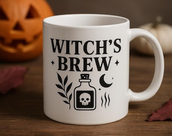 Witch's Brew Gothic Coffee Mug: Spooky Halloween Drinkware