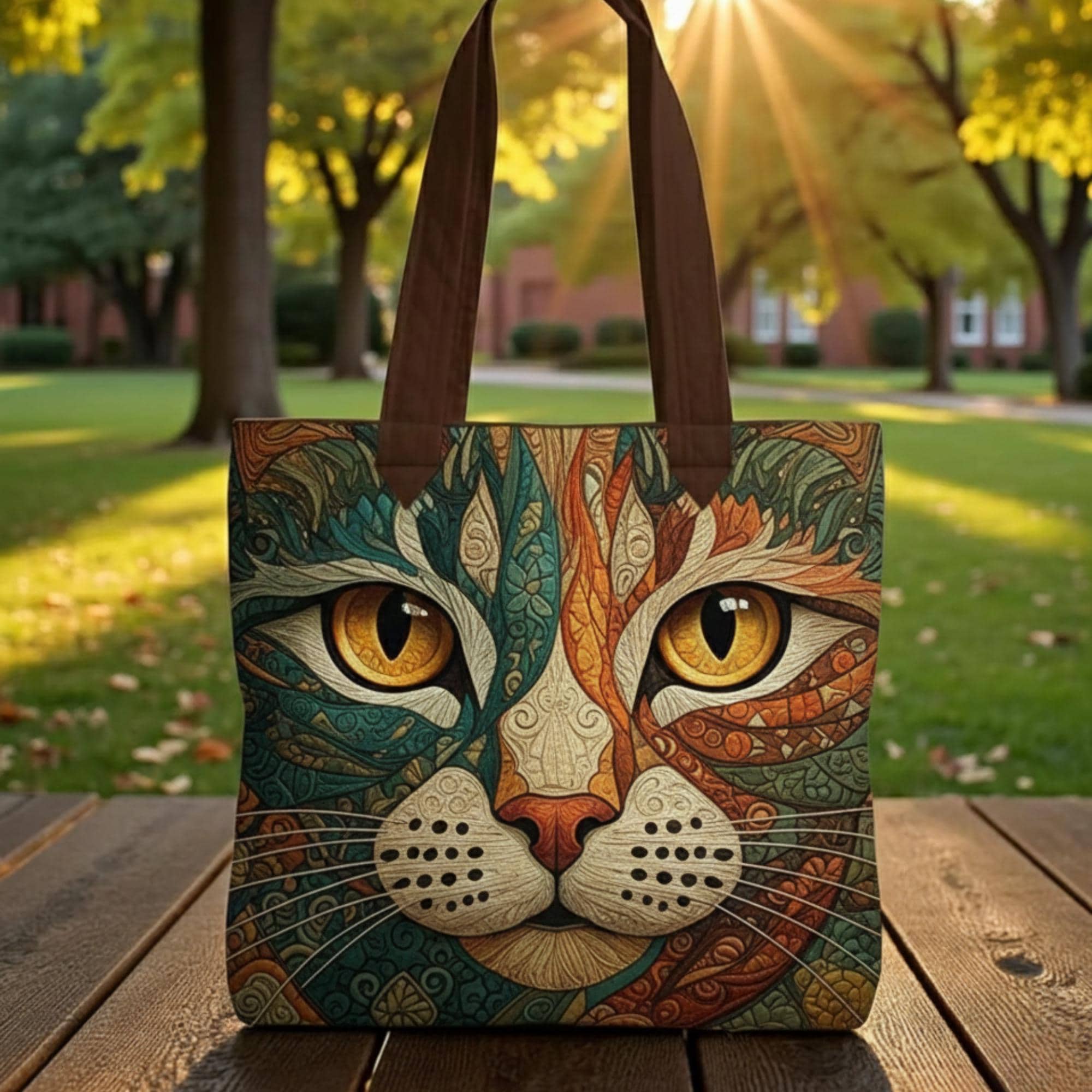 一点物！NAKED QUILT 猫デザイン トートバッグ Quilted Cat Face Tote Bag - Etsy
