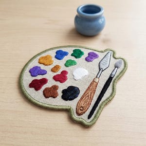 Custom Name Embroidered Paint Lovers Patch, Colorful Iron On Gift for Women, Jacket Backpack Gift Decor, Back to School for Teacher Student