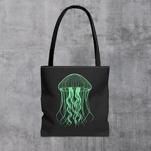 Neon Qualle Tragetasche