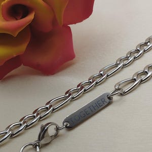 Silver Personalized chain,Engraved Name Necklace,Custom Stainless steel Paperclip,Curb,snake,Rope,Twist Chain,Personalized Christmas gift