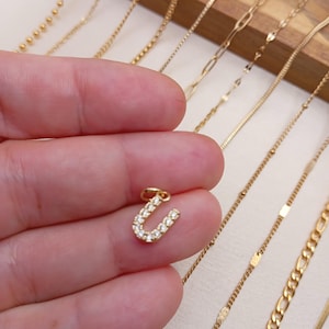 Colgante con inicial de oro, colgante personalizado, regalo personalizado, collar con nombre, collar con letras, collar con nombre personalizado para ella y para él.