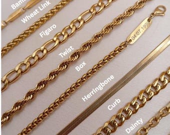 Tobillera impermeable dorada, playa, tobillera de verano personalizada para niños, joyería delicada hecha a mano,