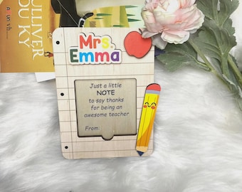 Personalized Teacher Clipboard Plaque: Custom Baltic Birch Wood Desk Decor