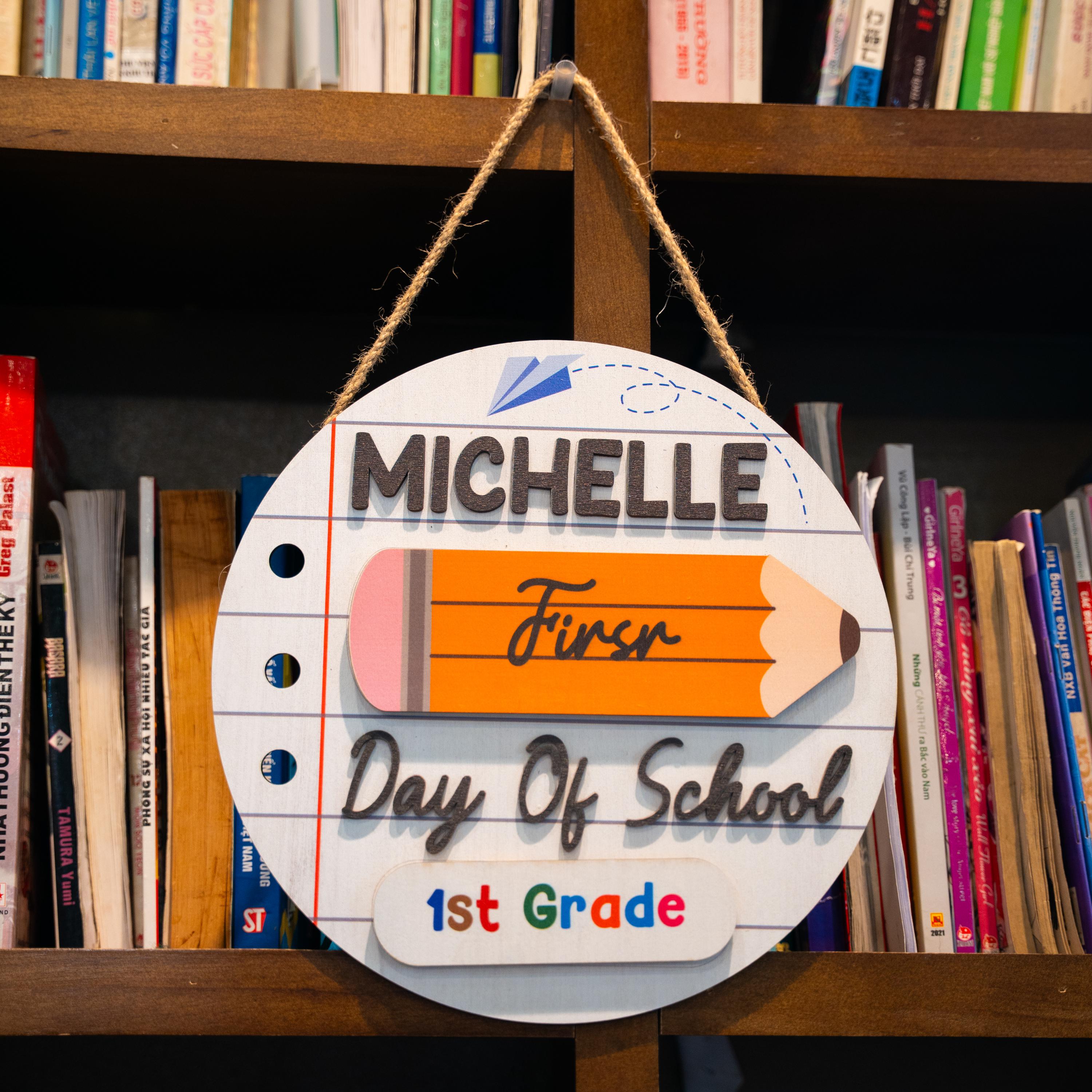 Interchangeable First Day of School Sign: Wooden Photo Prop