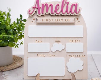 Personalized First & Last Day of School Sign: Reusable Photo Prop