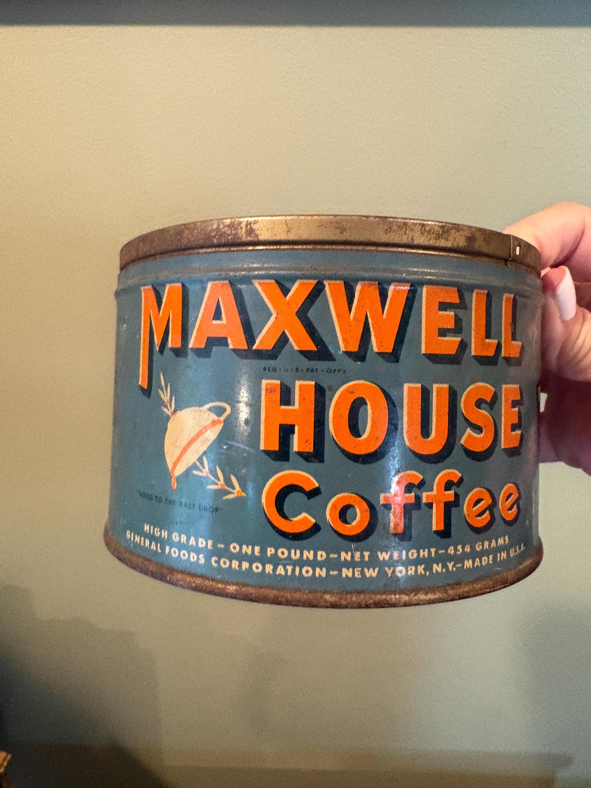 Vintage Maxwell House Tin - Etsy