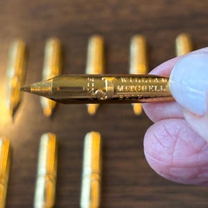 Lot of 10 Vintage J William Mitchell&#39;s Selected Fine Gold Pen Nibs, Antique Pen Nibs, Calligraphy