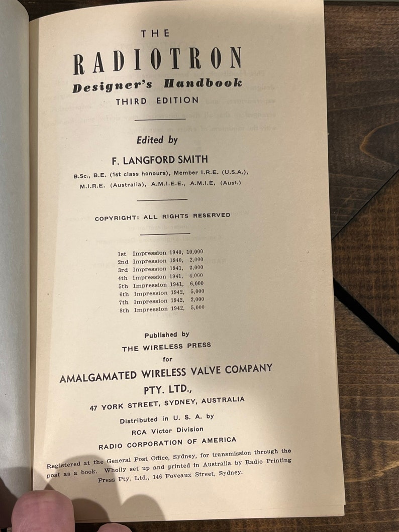 Vintage RCA Radiotron Designer's Handbook Third Edition Radio Engineer, Designer, Service Mechanic 1942 image 6