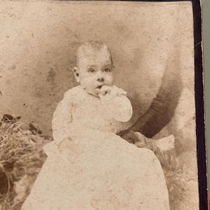 Hidden Mother Victorian Era Baby Photo CDV Carte De Visite, Antique Baby and Mother Photo