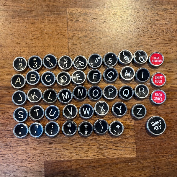 Antique Remington Typewriter Keys Round Vintage Typewriter Keys, Initials or Spell It Jewelry Supplies