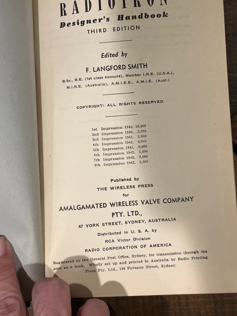 Vintage RCA Radiotron Designer's Handbook Third Edition Radio Engineer, Designer, Service Mechanic 1942 image 4