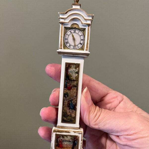 Vintage Ideal Petite Princess Royal Grandfather Clock In Box Fantasy Furniture Dollhouse Miniature 1964