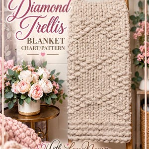 Diamond Trellis Blanket Stitch Chart