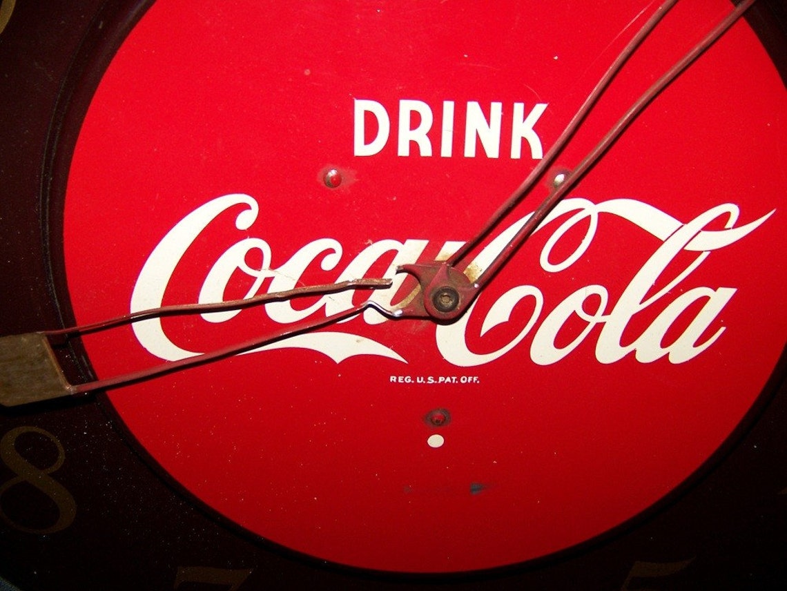 Vintage Coca Cola Wall Clock Etsy