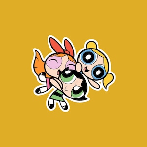 Powerpuff Girls Digital Sticker| Cute Printable Sticker| Powerpuff Girls Love| The Powerpuff Girls|  Cartoon Network| Nostalgic Sticker|