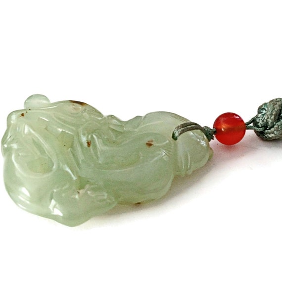 Green Jade Pendant Necklace - image 3