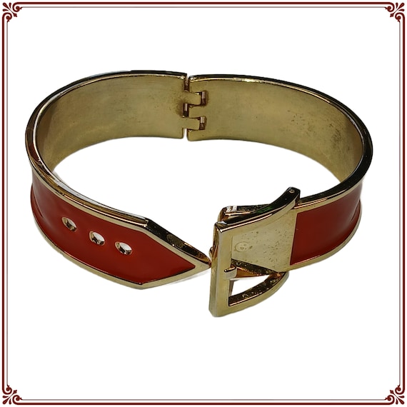 Enamel Clamper Statement Bracelet - image 2