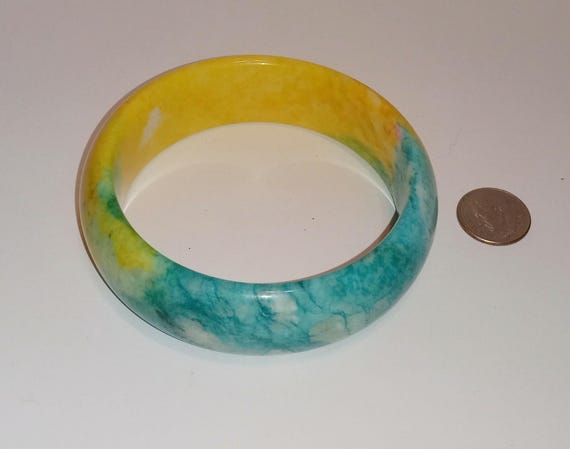 Colorful Jadeite Jade Bangle Bracelet - image 6