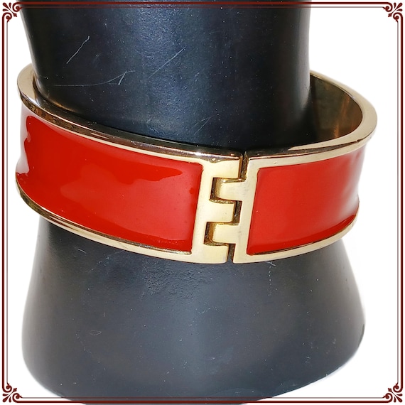 Enamel Clamper Statement Bracelet - image 5