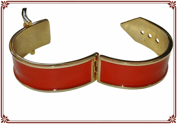 Enamel Clamper Statement Bracelet - image 3