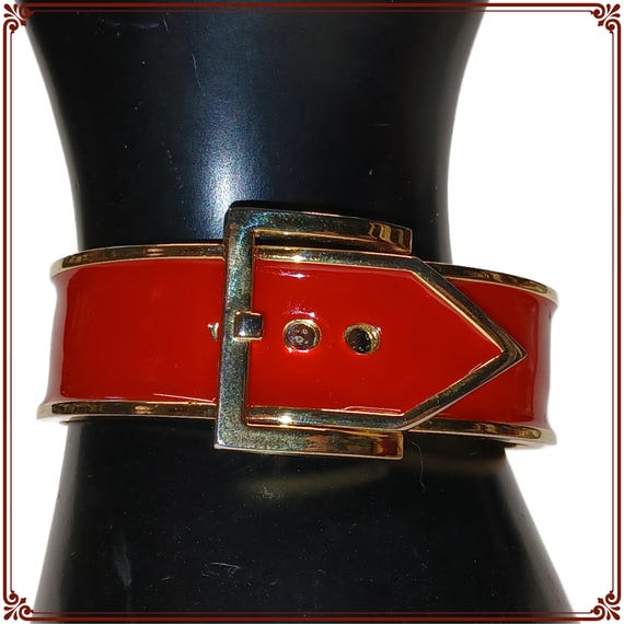Enamel Clamper Statement Bracelet - image 4