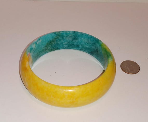 Colorful Jadeite Jade Bangle Bracelet - image 9