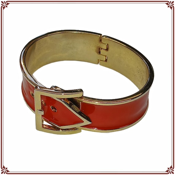 Enamel Clamper Statement Bracelet - image 1