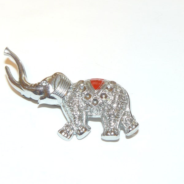 Elephant Brooch Made in Czecho