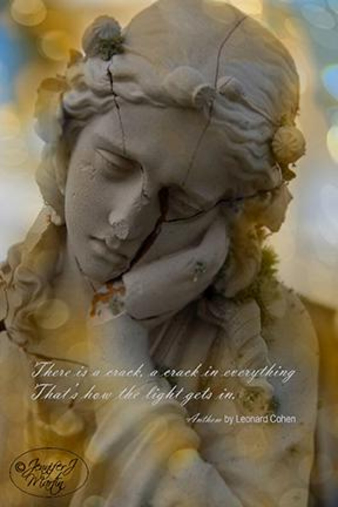 Angel - Broken - Rumi - There is a Crack in Everything - Print - Etsy