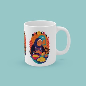 Palestinian Grandma Coffee Mug: Arabic Heritage Art, Cozy Kitchenware