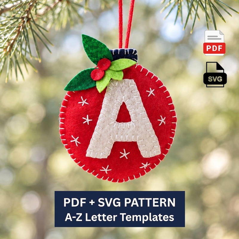 Alphabet Design Ornament - Etsy