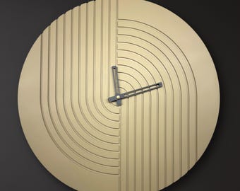 Modern geometrisk väggklocka – Deco HDF-trä, minimalistisk design
