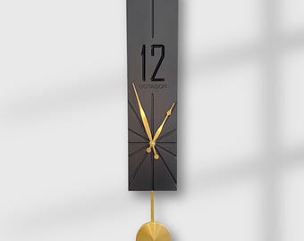 Vertikale Aura - Designer Pendel Wanduhr