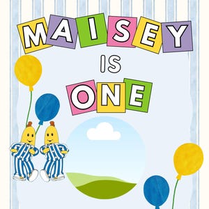 Invitation anniversaire bananes en pyjama – Modifiable à tout âge – 12 modèles