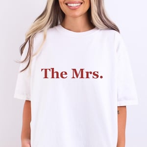 Comfort Colors® The MRS T-Shirt, Custom Bride Tee, Wedding Gift, Newlywed Top, Bridal Shower, Honeymoon Shirt, Bachelorette Party, Wifey Tee
