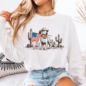 Chemise pour chien couleurs confort, chemise 4 juillet, chemise USA, chemise western, chemise 4 juillet, chemise drapeau américain, chemise Amérique, t-shirt vintage