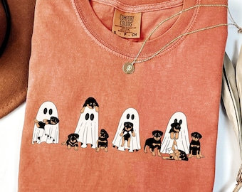 Chemise pour chien fantôme, t-shirt fantôme pour chien Comfort Colors®, chemise pour chiens mignons, fantôme rétro d'Halloween, t-shirt pour chien d'Halloween, cadeau de saison effrayante